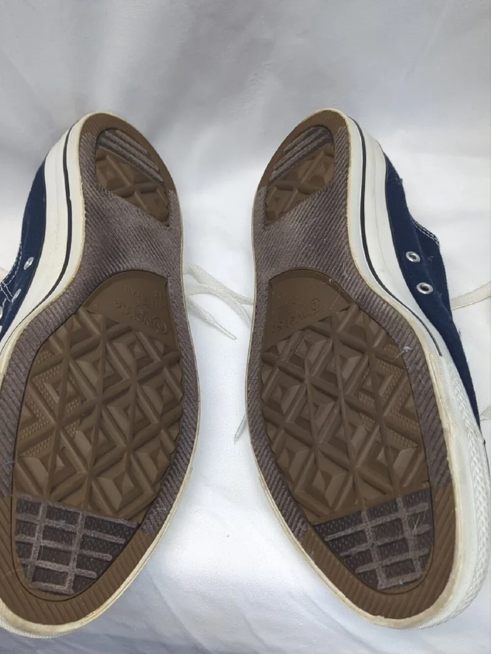 Converse Navy and White Low-Top Canvas Sneakers - Picture 3 of 3